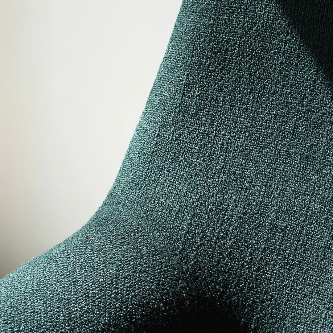 Drape High Lounge Chair w/ Headrest - Wood Legs