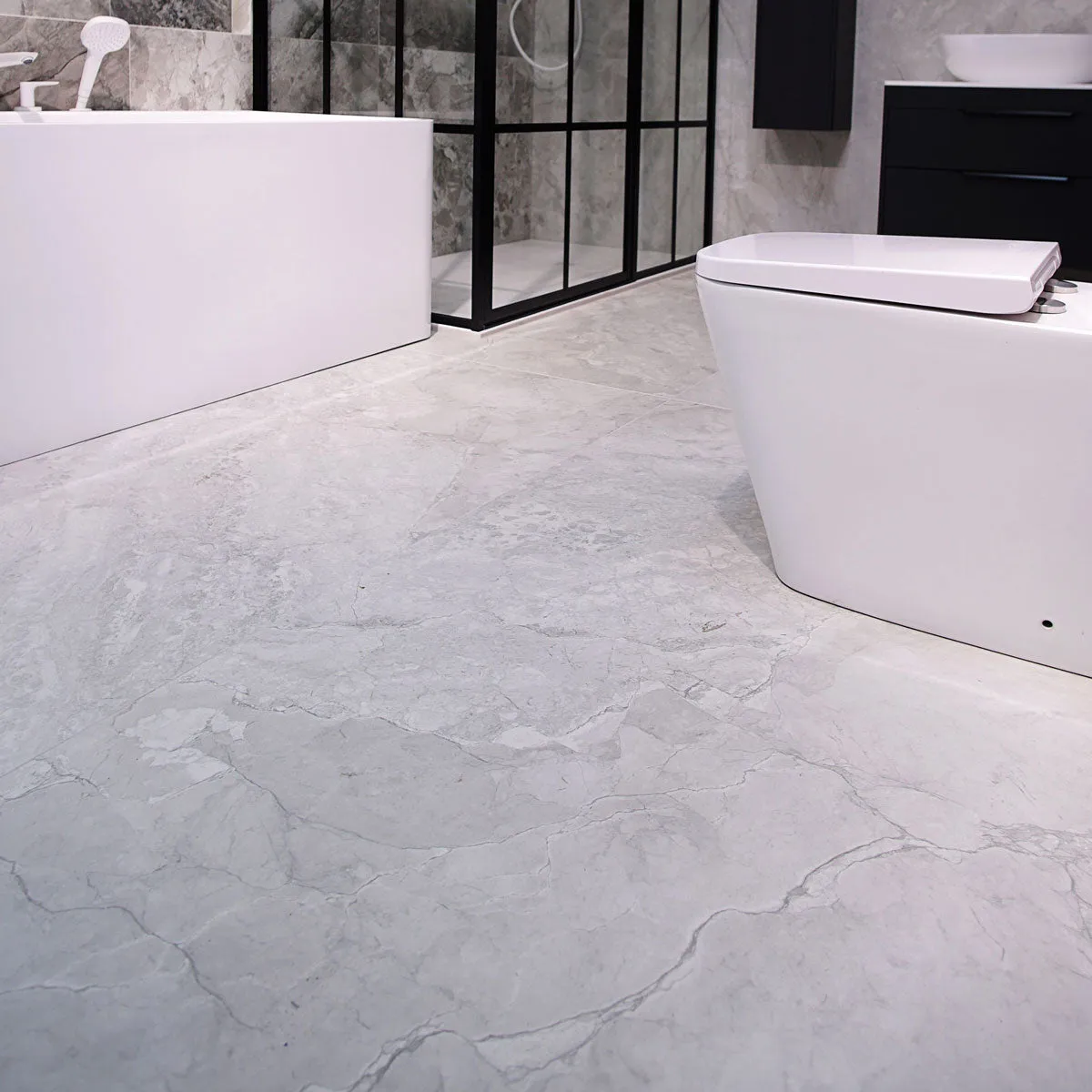 Dreamy Cloud 4D Shaped Marble Effect Porcelain Tile 100x180cm Matt