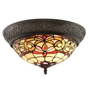 Durham Flush Tiffany Ceiling Light - Tiffany Lighting Direct