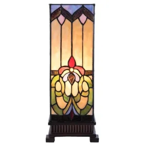Durham Large Square Tiffany Table Lamp