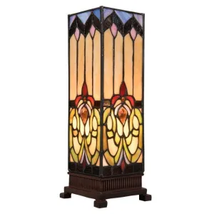 Durham Medium Square Tiffany Table Lamp