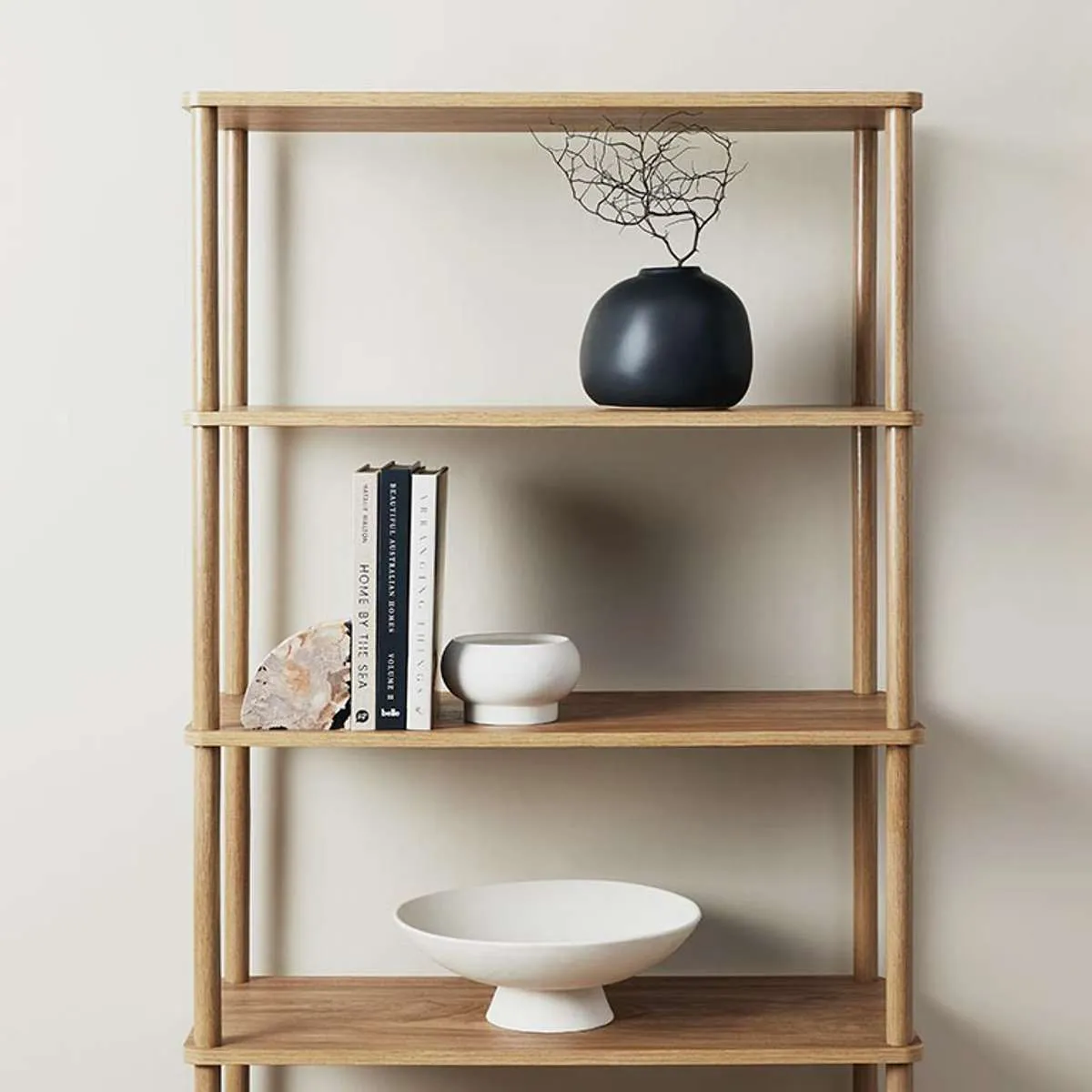 Eden Tall Shelf - Pecan Mocka