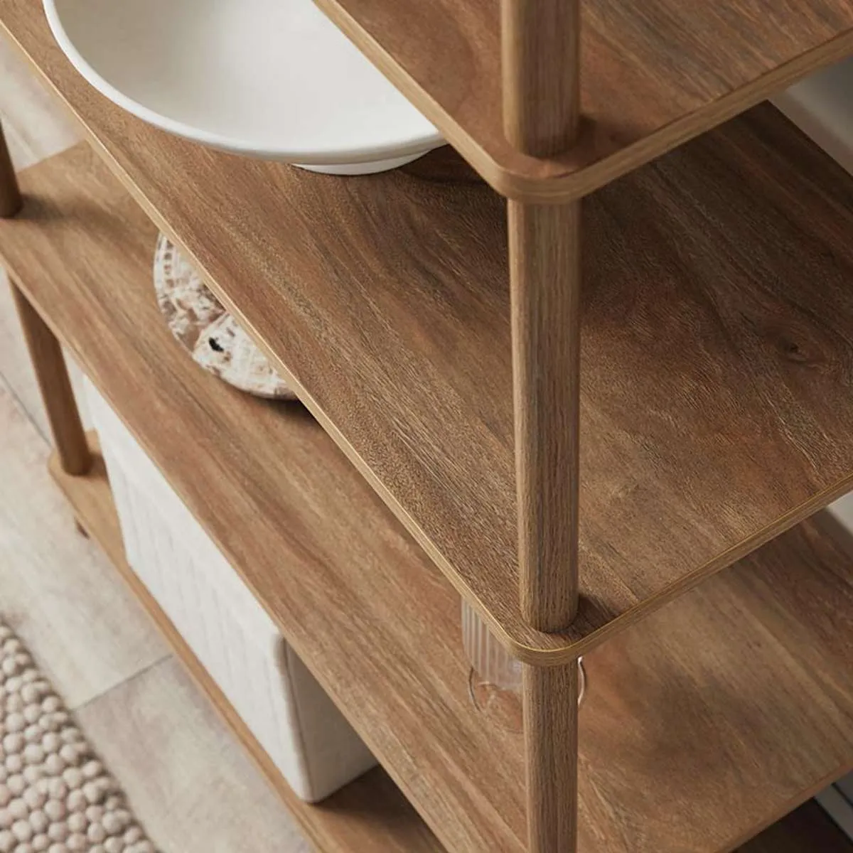 Eden Tall Shelf - Pecan Mocka