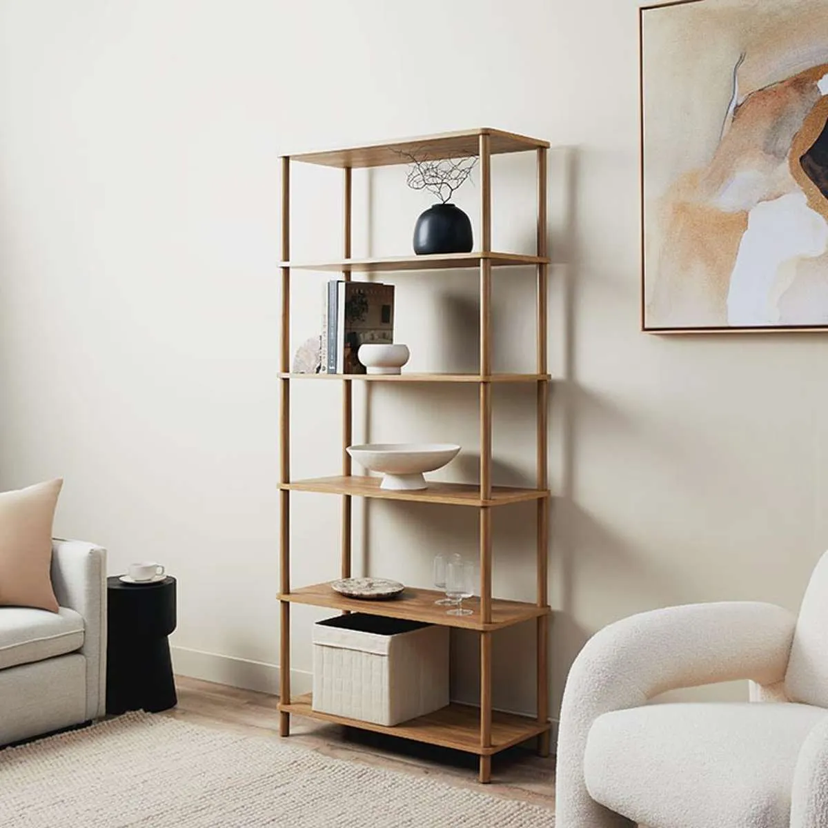 Eden Tall Shelf - Pecan Mocka