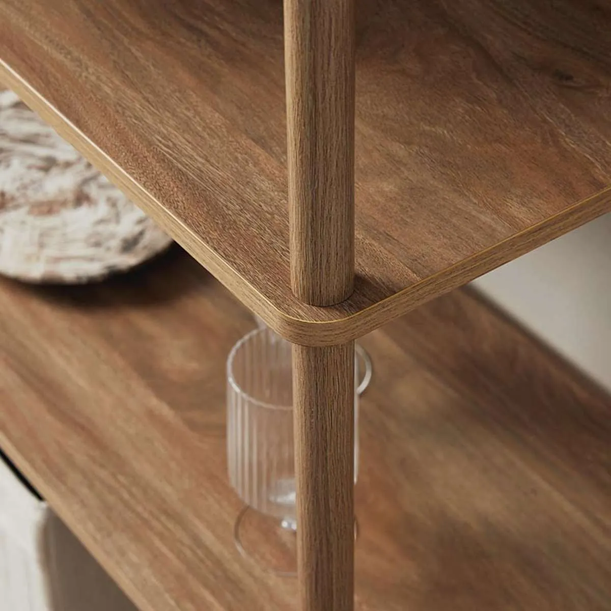 Eden Tall Shelf - Pecan Mocka