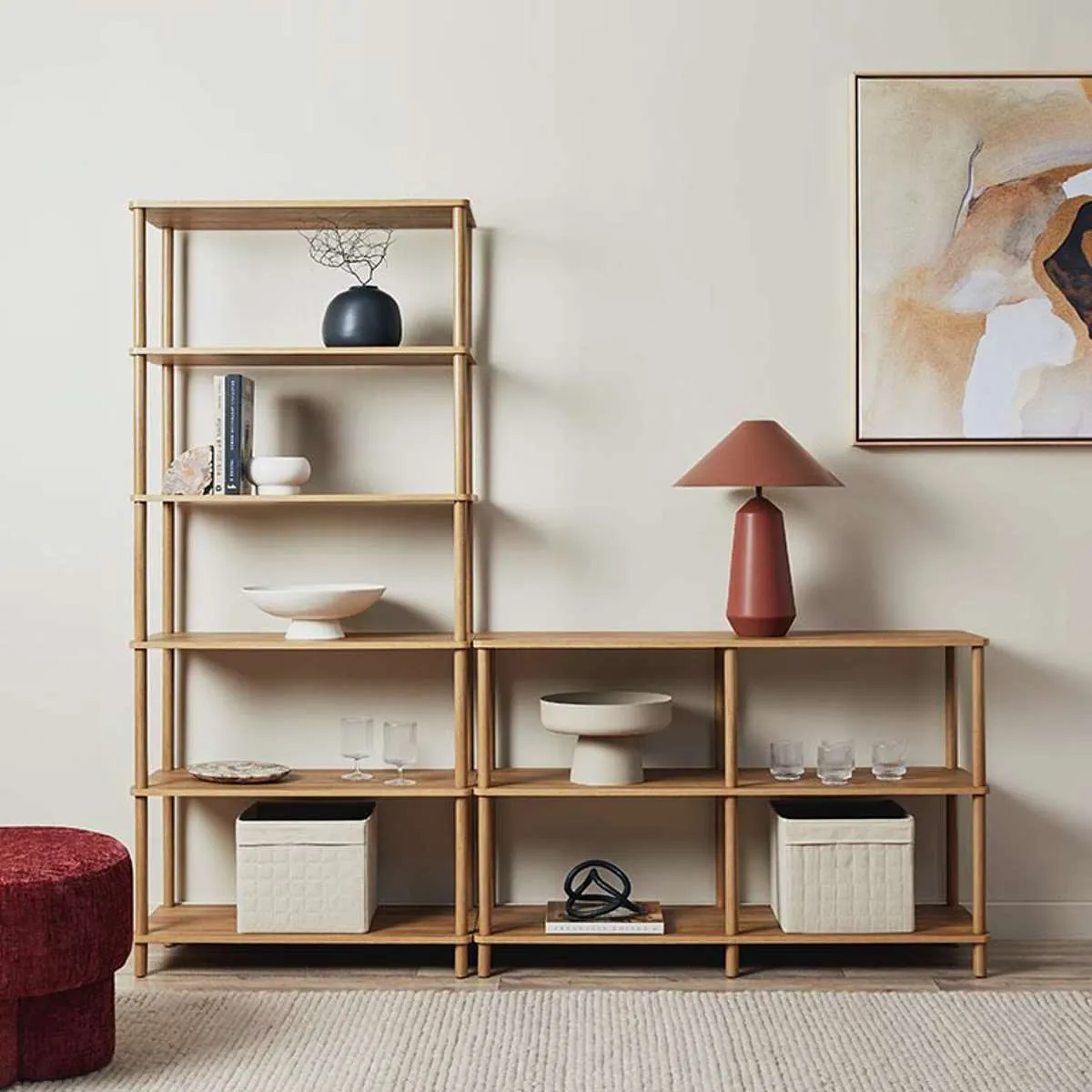 Eden Tall Shelf - Pecan Mocka