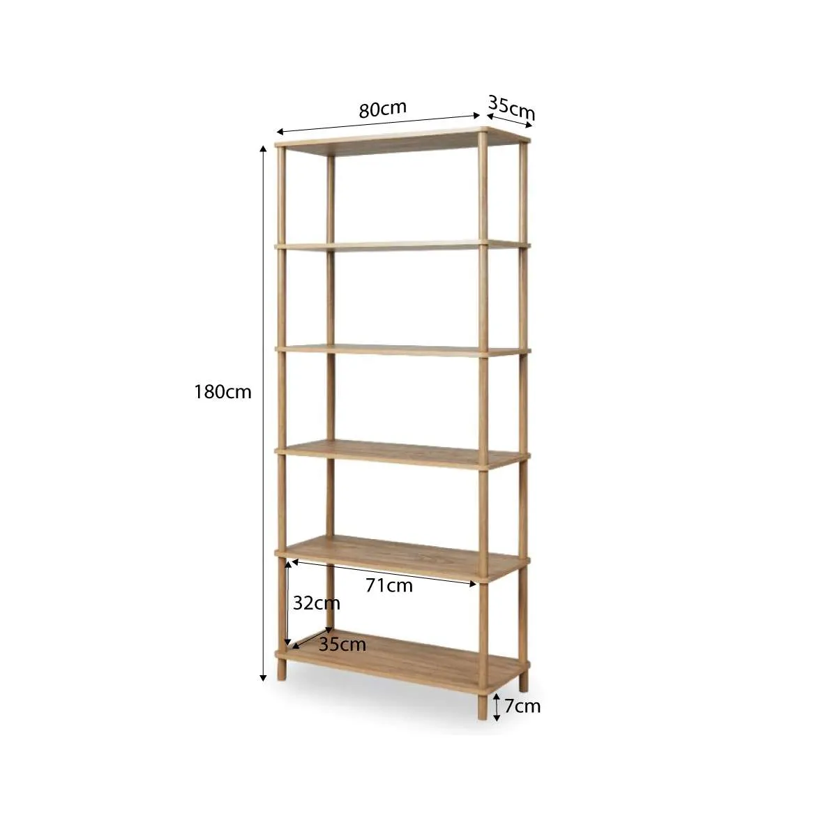 Eden Tall Shelf - Pecan Mocka
