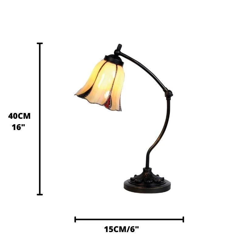 Edinburgh Tiffany Swan Neck Bedside Lamp