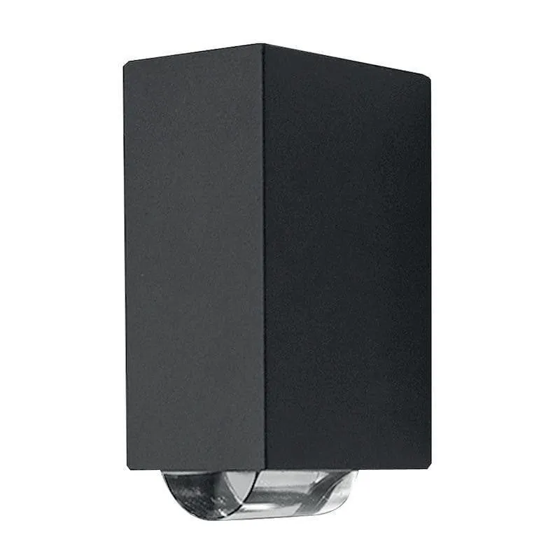 Elstead Agner 2 Way Black Outdoor Wall Light