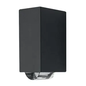 Elstead Agner 2 Way Black Outdoor Wall Light