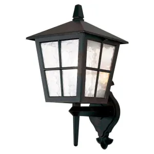 Elstead Canterbury Black Outdoor Uplighter Wall Light