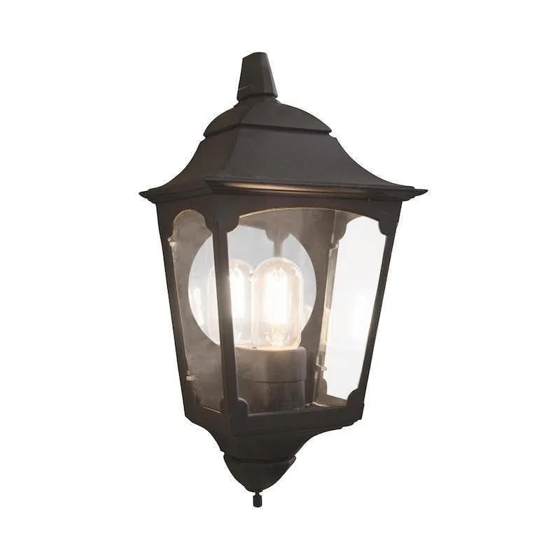 Elstead Chapel Black Outdoor Half Wall Light