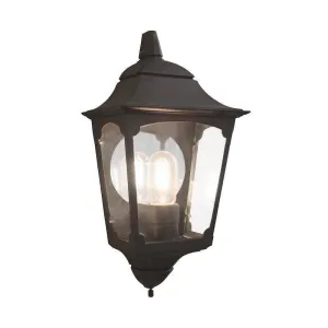 Elstead Chapel Black Outdoor Half Wall Light
