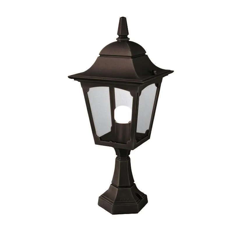 Elstead Chapel Black Outdoor Pedestal Lantern