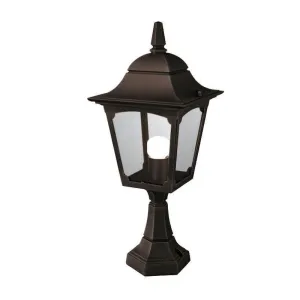 Elstead Chapel Black Outdoor Pedestal Lantern