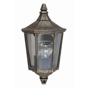 Elstead Cricklade Black/Gold Outdoor Wall Light