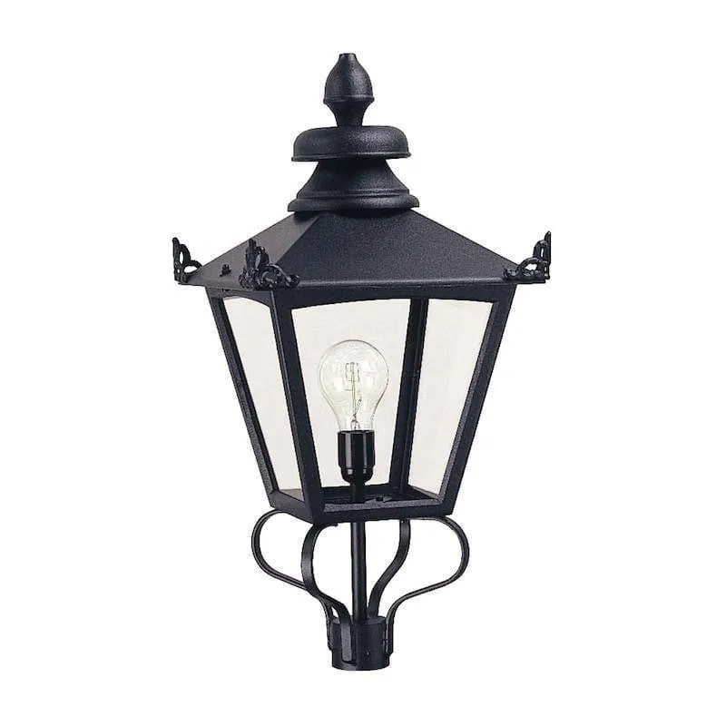 Elstead Grampian Black Outdoor Lantern Head Only