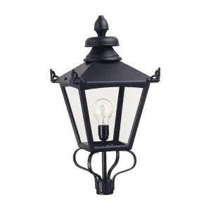 Elstead Grampian Black Outdoor Lantern Head Only