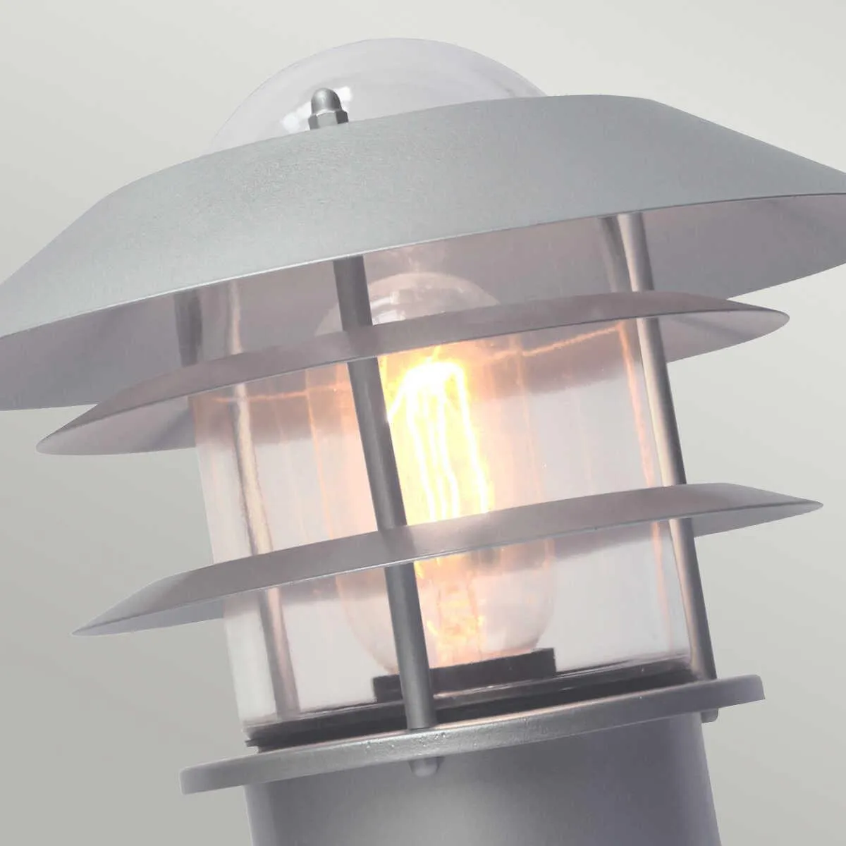 Elstead Helsingor Silver Outdoor Pedestal Lantern