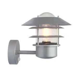 Elstead Helsingor Silver Outdoor PIR Wall Light