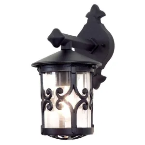 Elstead Hereford Black Outdoor Downlighter Wall Light