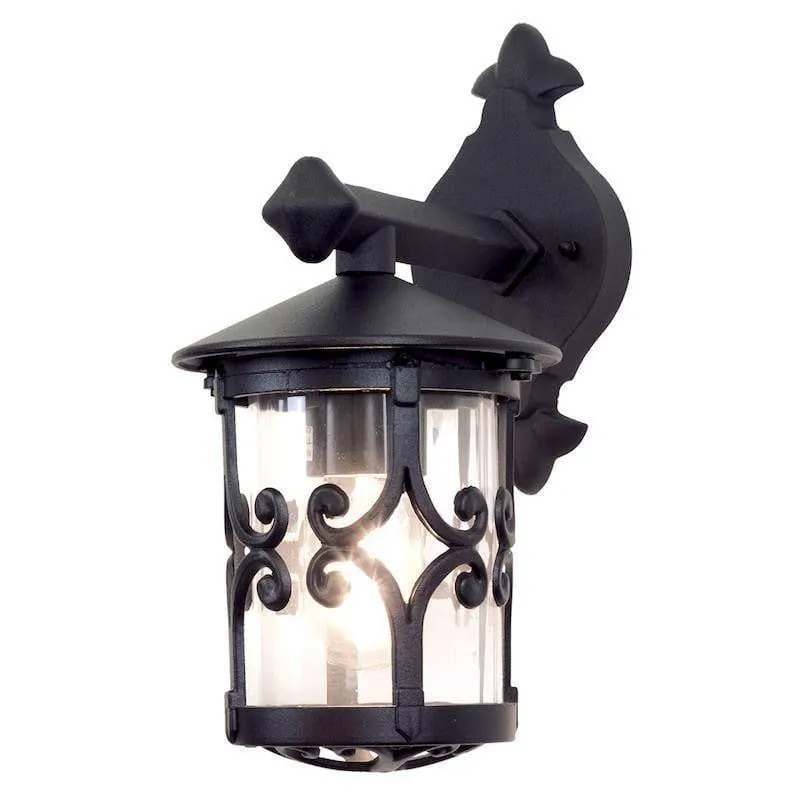 Elstead Hereford Black Outdoor Downlighter Wall Light