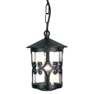Elstead Hereford Black Outdoor Pendant Light