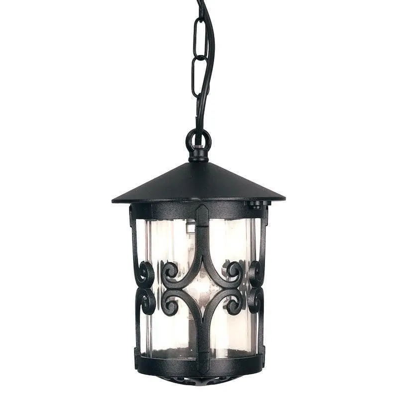 Elstead Hereford Black Outdoor Pendant Light