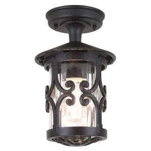 Elstead Hereford Black Outdoor Porch Ceiling  Lantern