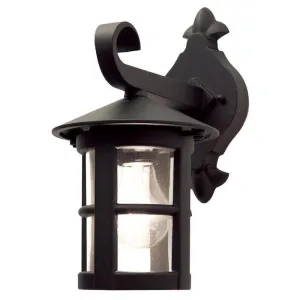 Elstead Hereford II Black Outdoor Downlighter Wall Light