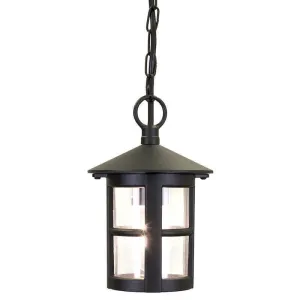 Elstead Hereford II Black Outdoor Pendant Light