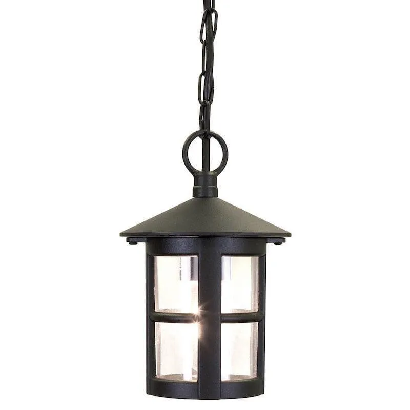 Elstead Hereford II Black Outdoor Pendant Light