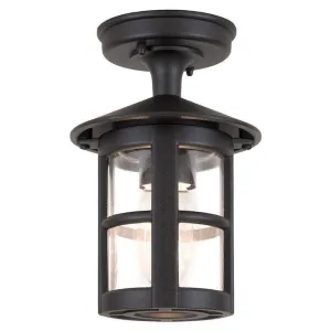 Elstead Hereford II Black Outdoor Porch Ceiling  Lantern