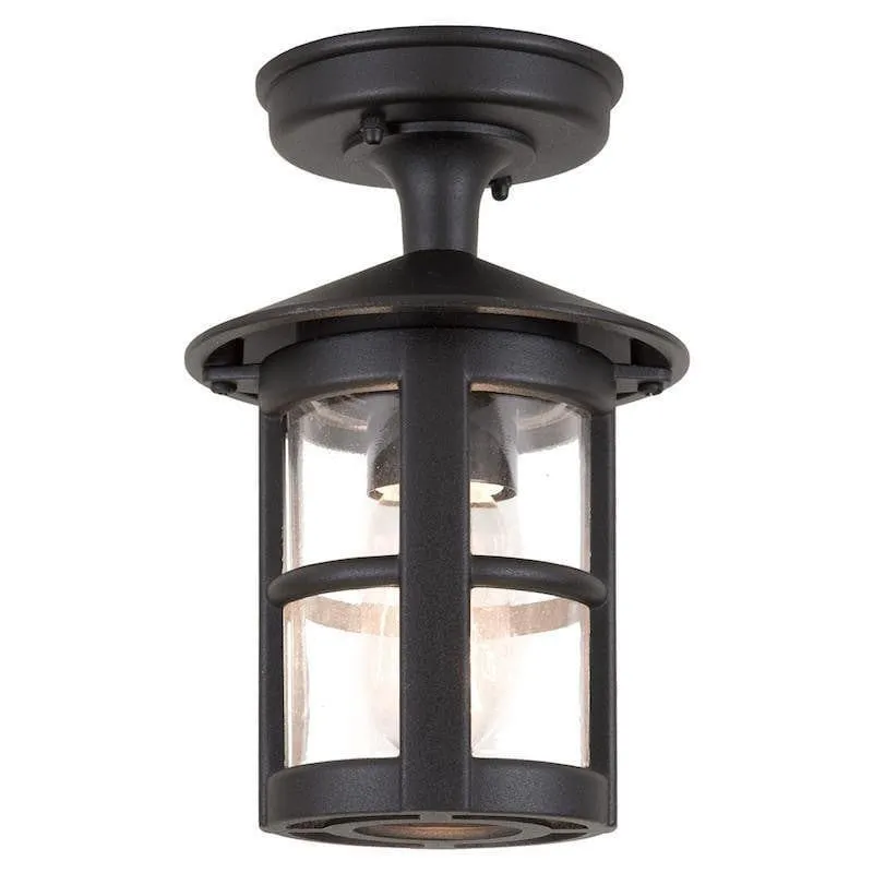 Elstead Hereford II Black Outdoor Porch Ceiling  Lantern