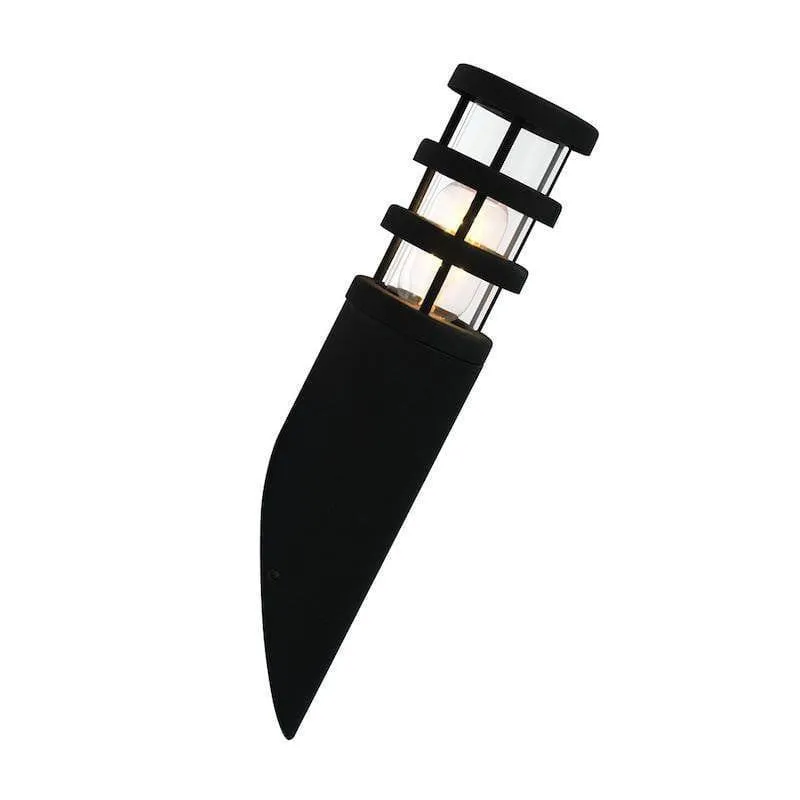Elstead Hornbaek Black Outdoor Torch Wall Light