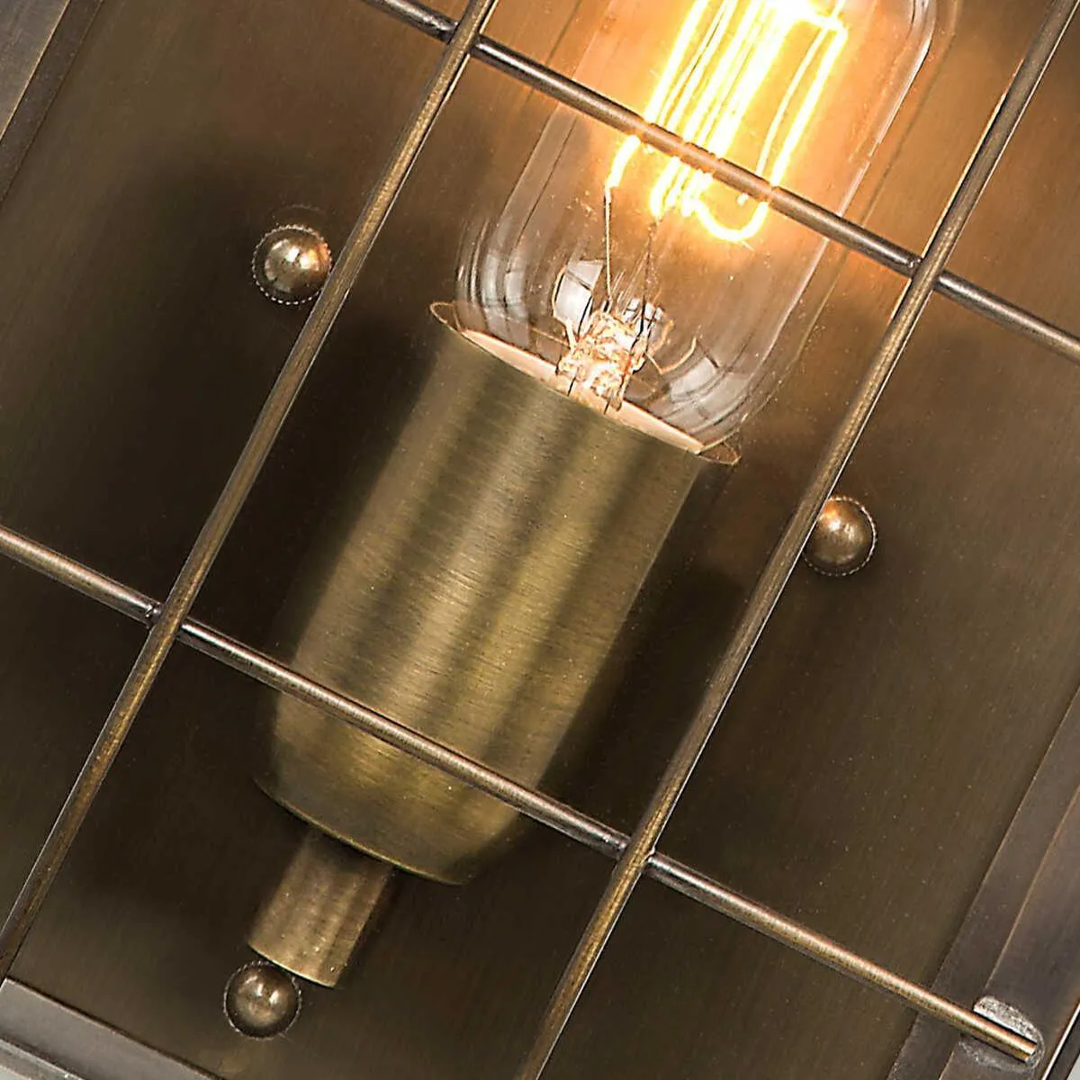 Elstead Hyde Park Aged Brass Outdoor Wall Light