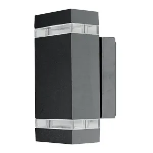 Elstead Jannik Up/Down Grey Outdoor Wall Light