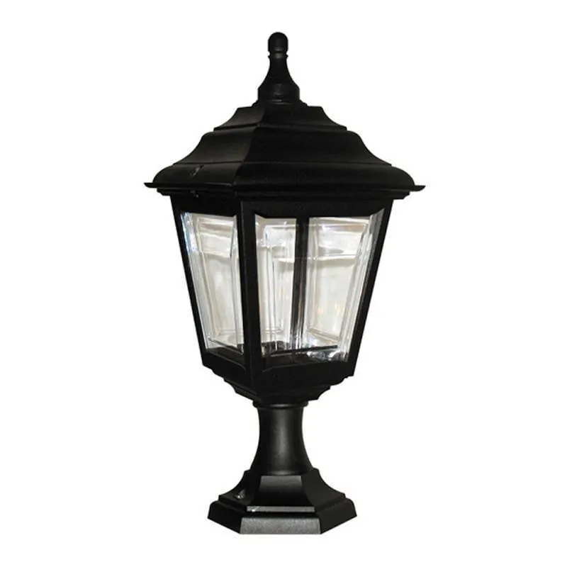 Elstead Kerry Black Outdoor Pedestal/Flush Lantern