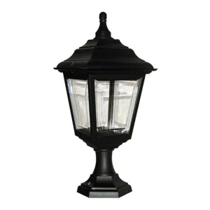Elstead Kerry Black Outdoor Pedestal/Flush Lantern