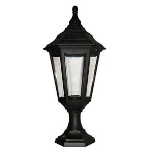 Elstead Kinsale Black Outdoor Pedestal/Porch Lantern