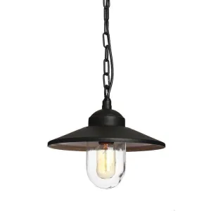 Elstead Klampenborg Black Outdoor Pendant