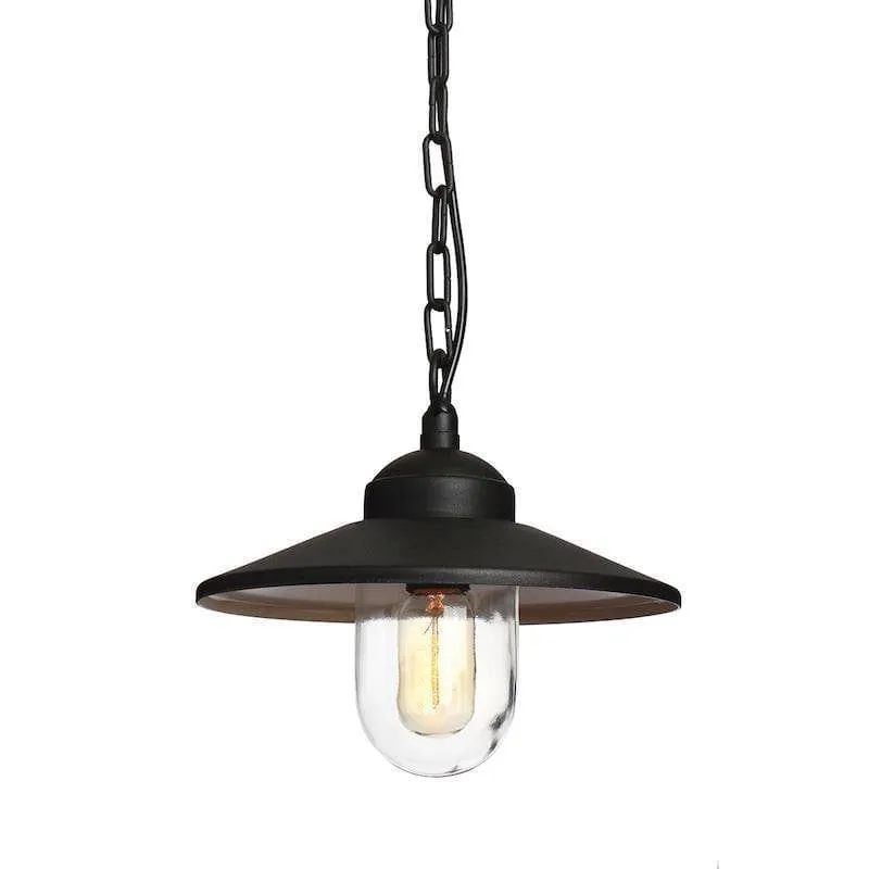 Elstead Klampenborg Black Outdoor Pendant