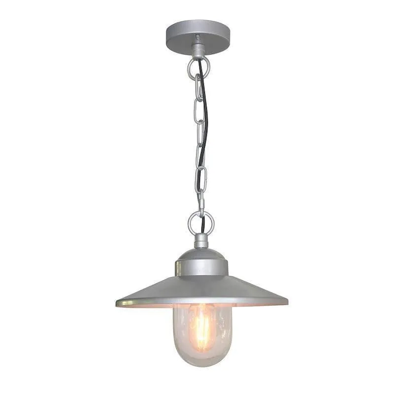 Elstead Klampenborg Silver Outdoor Pendant Light