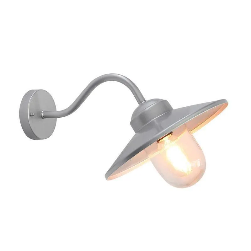 Elstead Klampenborg Silver Outdoor Wall Light