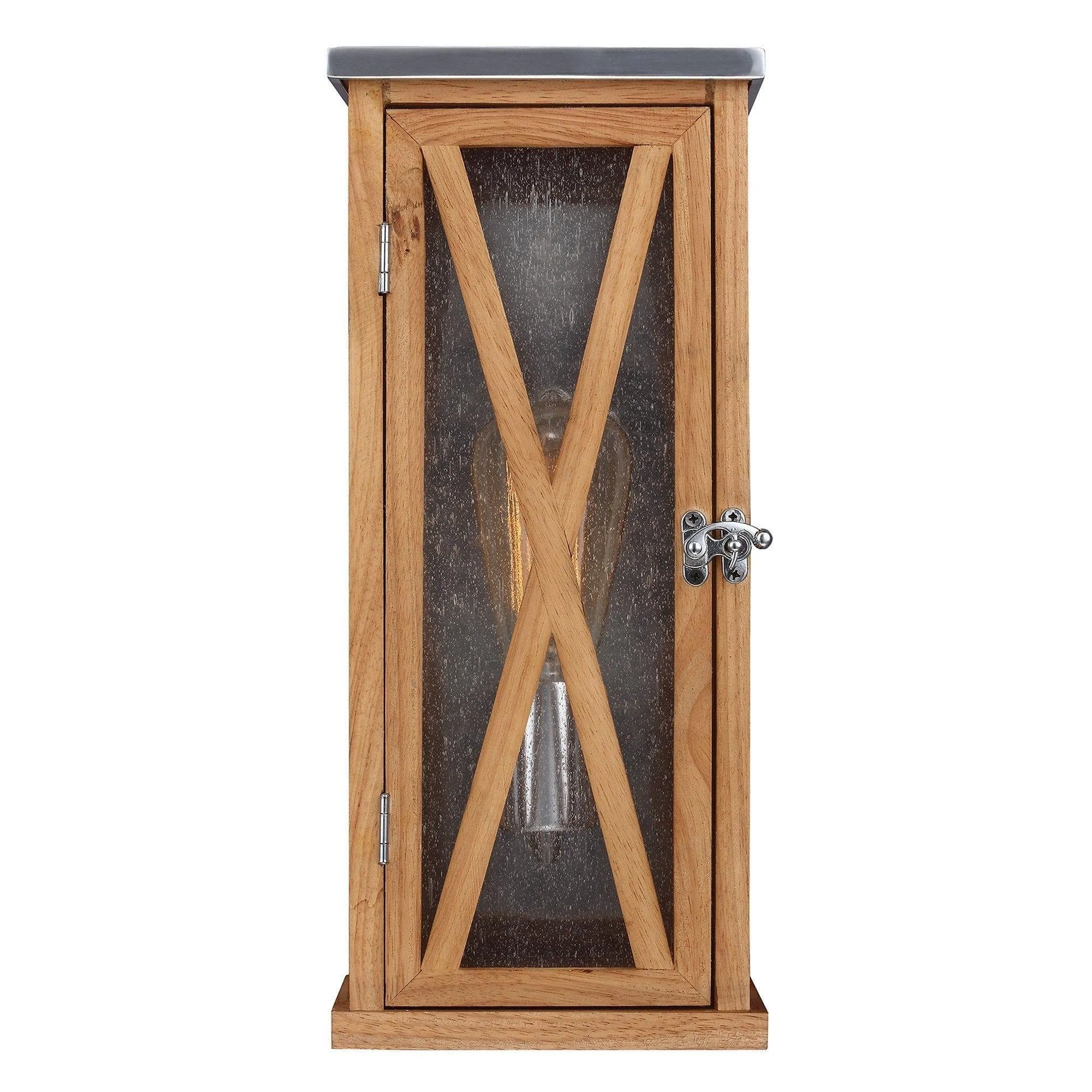 Elstead Lumiere Natural Oak Small Outdoor Wall Lantern