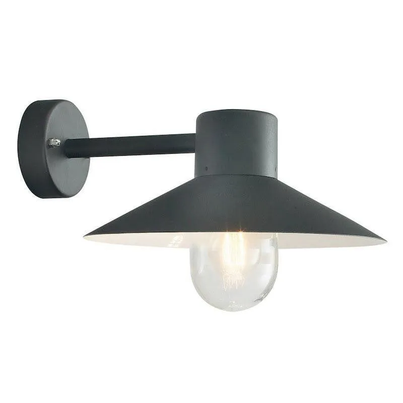 Elstead Lund Black Outdoor Wall Light