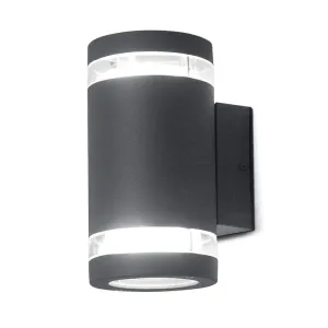 Elstead Magnus 2 Light Grey Outdoor Wall Light