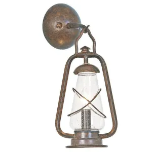 Elstead Miners Old Bronze Outdoor Wall Light