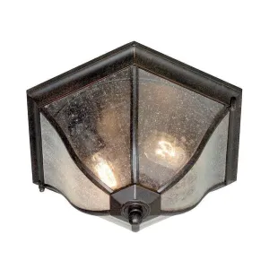Elstead New England Weathered Bronze Outdoor Porch Ceiling  Lantern