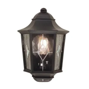 Elstead Norfolk Black Outdoor Half Wall Light